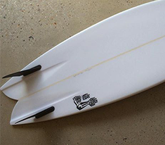 twin fin surfboard