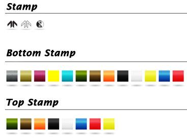 stamps for a custom bodyboard