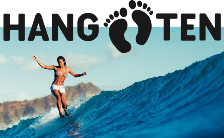 surfer lingo for hang ten