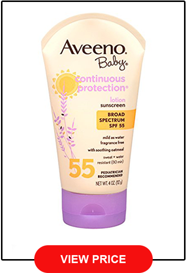 Aveeno Baby Continuous Protection Lotion Sunscreen With Broad Spectrum SPF 55