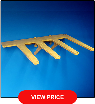 Grassracks - Bamboo Vertical Wall-Mounted Surfboard-SUP Rack, 4 Boards (