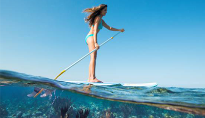 Girl Stand up Paddle Boarding